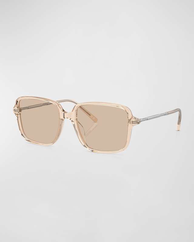 Sleek Acetate & Plastic Square Sunglasses